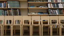 books chairs interior library